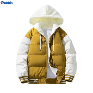 แจ็คเก็ตบอมเบอร์ผ้าโพลีเอสเตอร์คุณภาพสูงสำหรับผู้ชาย แบบยูนิเซ็กซ์ ปรับแต่งได้ ระดับไฮเอนด์ สไตล์วาร์ซิตี้เบสบอล ปักตัวอักษรแบบเลตเตอร์แมน - Product Image 4