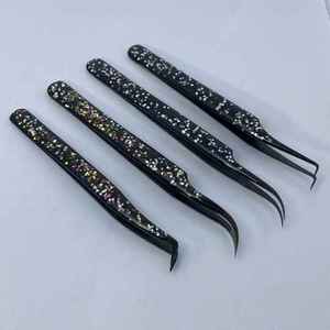 Pince à cils greffés en acier inoxydable de qualité fine droite et incurvée - Product Image 6