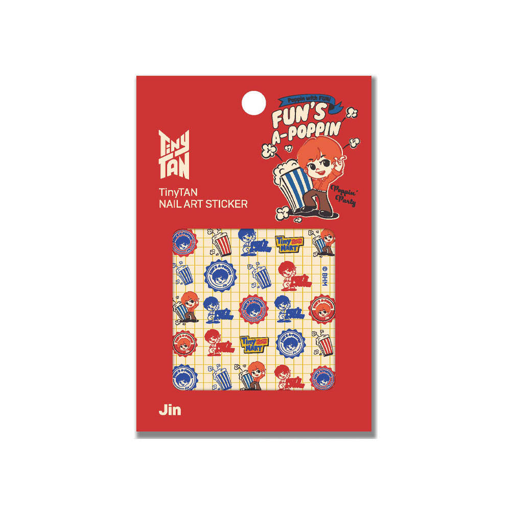 Beautiful Nail Nail Art Stickers Tinytan Nail Sticker Tinymart Jin Bts Merchandise Korea Bangtan Kpop 