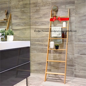 Solución para su hogar Escalera decorativa de bambú para interiores y escalera de bambú para baño con precio barato pero de alta calidad - Product Image 4