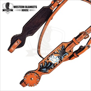 Ensemble de harnais et de bride de course équestre occidentale de qualité supérieure avec cuir et acier inoxydable confortable - Product Image 6