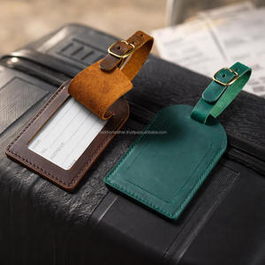 Etiquetas de equipaje de cuero genuino hechas a mano, etiquetas de lujo para maletas, cubierta de privacidad, etiquetas de nombre para bolsos de viaje, personalizadas LMP-0159 - Product Image 6