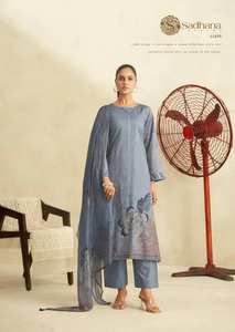 Ropa India y Pakistaní al por Mayor, Dupatta de Chifón Bember con Trabajo a Mano, Estampado Digital, Salwar Kameez Informal de Algodón Lawn - Product Image 5