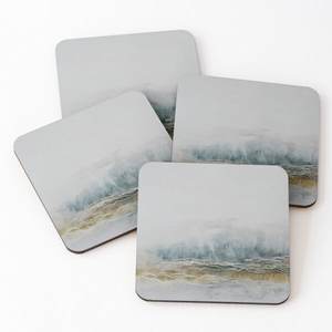 Custom Design Elegant Heated Enamel Printed Wood Coasters Square Cork Mats Home Office Hot Drinks Factory Wholesale Kitchen Use - Product Image 2