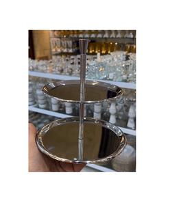 Servidor de Pastel de 3 Niveles de Acero Inoxidable Martillado y Madera, Diseño Fabuloso, Color Dorado, Superventas - Product Image 4