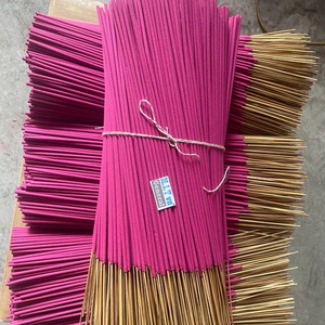 12 "bâtons d'encens roses faits à la main avec fond en bambou naturel - Product Image 1