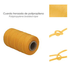 Corda Intrecciata in Polipropilene Giallo (Bobina da 100 Metri) - Product Image 3