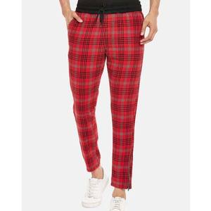 Pantalons pour hommes de la meilleure qualité fabriqués sur mesure, droits à rayures incurvées, taille haute, design plat en coton pour l'extérieur, tailles disponibles-OEM Designs - Product Image 1