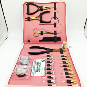 Chuyên Nghiệp Tóc Mở Rộng & Beading Công Cụ Kit Plier Tay Gắn Tóc Mở Rộng Plier Với Móc Lỗ Plier Và C Loại Kim