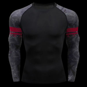 T-shirt d'entraînement de compression à manches longues pour hommes, vêtements de sport à séchage rapide, couche de base pour la course à pied - Product Image 3