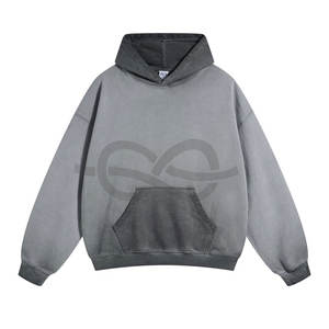 Sweat à capuche surdimensionné 100% coton French Terry pour hommes personnalisable Premium pull lourd doux coupe confortable - Product Image 1