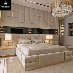 <span class=keywords><strong>Letto</strong></span> Moderno Stile Villa con <span class=keywords><strong>Testiera</strong></span> Larga, Set di Mobili per Camera da <span class=keywords><strong>Letto</strong></span>, Lussuoso Rivestimento in <span class=keywords><strong>Tessuto</strong></span>, Personalizzazione per Hotel - Product Image 2