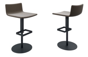 Taburete de Bar Moderno de Piel Sintética Ajustable – Silla Giratoria de Lujo con Elevación a Gas para Barra, Silla Tapizada Suave al Tacto para Isla de Cocina - Product Image 3