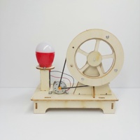 Jouet Générateur à Manivelle en Bois DIY pour Enfants, Jouet Scientifique Éducatif STEM à Assembler pour Enfants avec Capteur de Lumière et Développement des Compétences Sensorielles