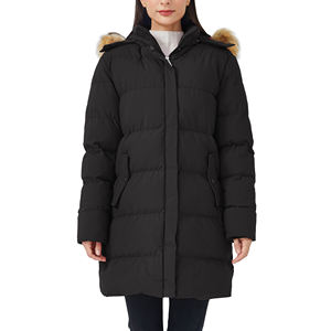 Top vente femmes hiver Parka veste goutte queue ourlet coupe-vent à capuche Long manteau avec fermeture à glissière Pakistan fait - Product Image 1