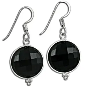 Boucles d'oreilles pendantes en argent 925 avec onyx noir pour femmes, bijoux cadeau tendance - Product Image 3