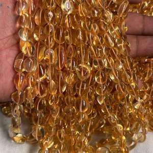 Cuentas de Citrino Natural Premium Amarillo de 5x7mm y 12x16mm, Lisas y Pulimentadas, Alta Calidad, Certificadas para Joyería, con Más de 50 Años de Experiencia - Product Image 2