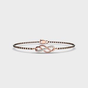 Pulsera Infinity Love para Mujer con Diamantes Cultivados en Laboratorio, en Oro Amarillo/Blanco/Rosa de 9 Quilates - Product Image 2