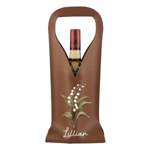 Luxury Genuine Leather Waterproof Wine <b>Bottle</b> <b>Carrier</b> Tote Bag with Protector Cover for Outdoor Use LWH-0010 - Product Image 1