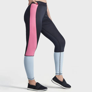 Pantalon de yoga pour femme taille haute respirant, extensible dans les quatre sens, séchage rapide, style plat à l'avant, évacuation de la transpiration, séchage rapide, en provenance du Pakistan - Product Image 3