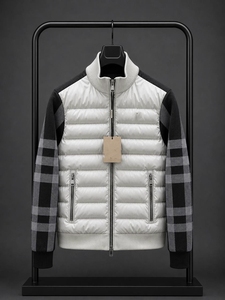 Blouson matelassé hybride de luxe pour homme – Manteau bomber d'hiver thermique premium avec fermeture éclair quart de tour, imperméable et décontracté pour l'extérieur - Product Image 6