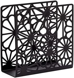 Porte-serviettes en métal durable noir classique L'organisateur élégant pour la maison ou le bureau améliore le décor avec soin - Product Image 1