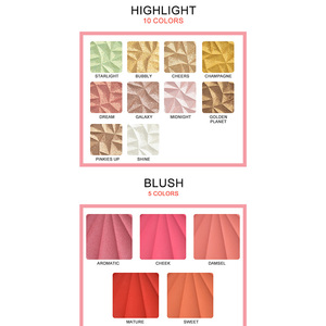Paleta de Rubor e Iluminador Vegano, Libre de Crueldad Animal, con Acabado Mate Natural y Textura Suave que No se Desprende - Product Image 4