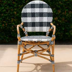 Durable and Comfortable <b>Rattan</b> Dining <b>Chair</b> for Outdoor & Indoor Use for Farmhouse & Bedroom - Product Image 3