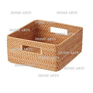 Cesta de verduras de ratán hecha a mano Cesta de almacenamiento de tamaño personalizado de forma rectangular para uso en el hogar y la cocina - Product Image 4