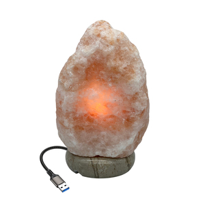 USB Himalayan Salt Lamp Desk Night Light Crystal Rock Natural Pink Lamp For Healing And Decoration - Product Image 1