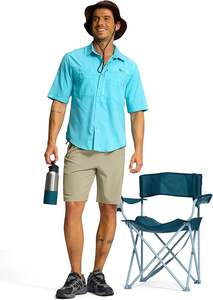 กางเกงขาสั้นเดินป่าผ้าฝ้าย100% สำหรับผู้ชายกางเกงขาสั้นลำลองยืดได้3กระเป๋ามีซิป - Product Image 6