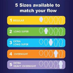 Siempre almohadillas femeninas ultrafinas para mujeres, tamaño 5, extrapesadas, absorbencia nocturna con alas, 46 unidades x 2 paquetes de 92 unidades - Product Image 3