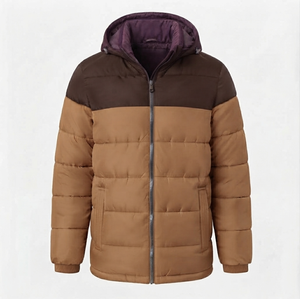 Blouson matelassé pour homme de haute qualité, couleurs unies, manches longues, fermeture éclair, coupe classique, broderie sur toile, imperméable - Product Image 5