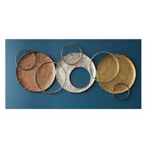 Jarrón de Pared Rectangular Hecho a Mano en Metal Dorado, Moderno y Elegante, para Sala de Estar - Product Image 2