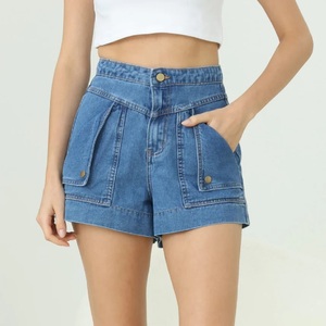 CARMEN SHORTS 100% COTON STYLE D'ÉTÉ SHORT POLYVALENT Y2K FEMME VÊTEMENTS VINTAGE TAILLE HAUTE Ourlet brut SHORT EN DENIM PERSONNALISÉ - Product Image 1