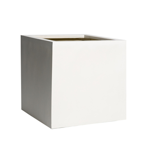 Set of 3 Rectangular Fiberglass Resin <b>Plastic</b> Flower Pot <b>Planter</b> Grey Natural Finished Lightweight for Outdoor <b>Garden</b> - Product Image 5