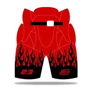 Shorts/Pantalons de hockey sur glace unisexes personnalisés de qualité supérieure en gros, nouveaux, surpiqués, 100% respirants, durables, écologiques, 280g - Product Image 3