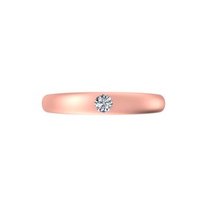 Anillo de boda de lujo personalizable para mujer VS Clarity Round Lab Diamond 14K/18K chapado en oro para compromiso o regalo - Product Image 4