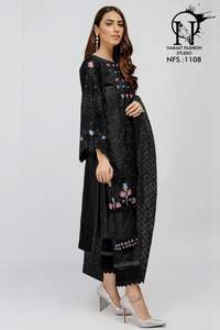 Dernier Designer Pure Georgette Séquence Travail Kurti Set Par Fab Zone - Product Image 2