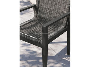 Moderno Juego de Comedor Rectangular de Mimbre Resistente con Cómodas Sillas de Jardín para Uso en Exteriores en Casa y Villa - Product Image 2