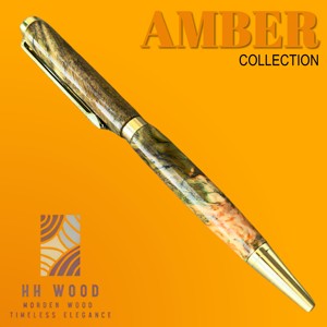 Collection Amber: Stylo à Bille Artisanal avec Corps en Résine Vert-Rouge-Bleu Cadeau de Graduation de Retraite Fabriqué au Vietnam - Product Image 6