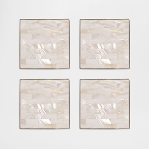 Juego de posavasos con incrustaciones de resina de alta calidad, alfombrillas de té y café de madreperla, accesorios de mesa - Product Image 1