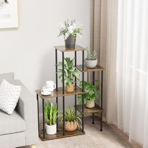 Chambre balcon salon décor à la maison 5 niveaux métal <span class=keywords><strong>plante</strong></span> support affichage intérieur coin <span class=keywords><strong>plante</strong></span> support métal fleur support - Product Image 2