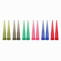 Embouts de distribution coniques TT Luer Lock à orifice progressif lisse, codés par couleur pour l'assemblage électronique
