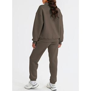 Ropa deportiva de Invierno para mujer, conjunto de chándal estampado de 2 piezas, diseño personalizado, transpirable, ecológico, Nailon/algodón, chándal para correr - Product Image 6