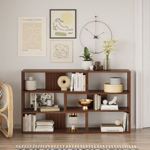 Aruba moderno elegante diseño de madera modular horizontal librería resistente elegante sala de estar hogar Oficina escuela conjunto envío gratis - Product Image 3