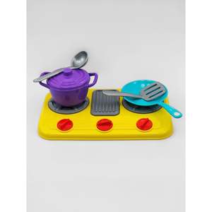 Ensemble de jeu Little Chef en plastique PC, cuisine et service à thé, jouet pour garçons et filles, ensemble de jeu préscolaire DIY en boîte - Product Image 1