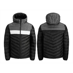 Best Selling Waterproof Puffer <b>Jackets</b> Men OEM/ODM Services Unique Design Canvas Fabric Stand Collar Winter <b>Pattern</b> - Product Image 3