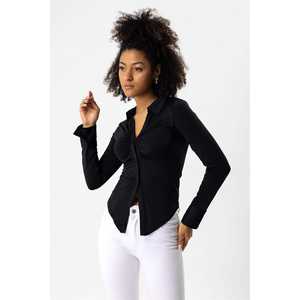 Blusa Casual con Cuello Redondo y Logotipo Frontal, 100% Poliéster, Corte Regular, Manga Larga - Product Image 2