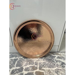 ถาดทองแดงพร้อมโลหะเคลือบเงาสำหรับโรงแรมและบ้านถาดเสิร์ฟอเนกประสงค์จากอินเดีย - Product Image 6